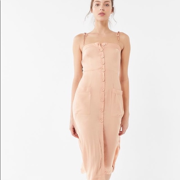 Urban Outfitters Gold Dust Tie Shoulder Midi Dress - Picture 11 of 11